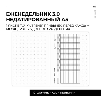 Еженедельник недатированный "MyPPlanner 3.0 Creative", А5, 240 страниц, темно-серый - 7