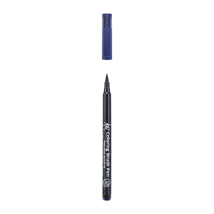 Маркер акварельный "Koi Color Brush", темно-синий - 3