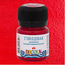 Краска акриловая глянцевая "Декола", 325 бордовая, 20 мл., банка