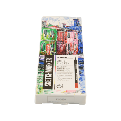 Ручка капиллярная "Sketchmarker Artist fine pen Main", 6 шт - 6
