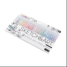Набор ручек акриловых "Sketch&Art", 1 мм, 24 шт, ассорти