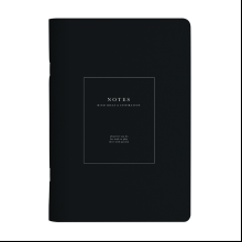 Тетрадь "Notes", A5, 48 листов, клетка, скоба сбоку, черный