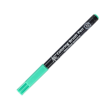 Маркер акварельный "Koi Color Brush", сине-зеленый