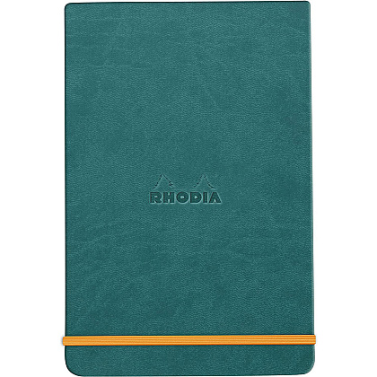 Блокнот "Rhodiarama Webnotepad" на резинке, A5, 96 листов, линейка, темно-зеленый