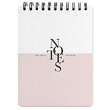Блокнот "Notes", А5, 50 листов, в клетку, розовый
