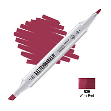 Маркер художественный "Brushmarker", двухсторонний, R30 красное вино
