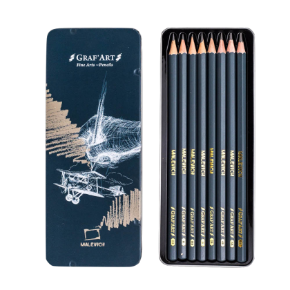 Набор чернографитных карандашей Малевичъ "Graf'Art", 8 шт. - 2
