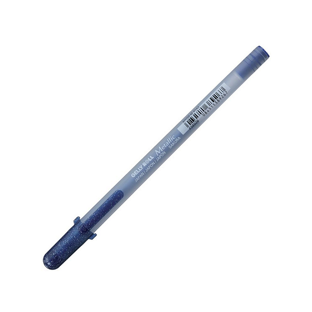 Ручка гелевая "Gelly Roll Metallic", 1.0 мм, прозрачный, стерж. синий