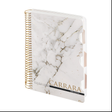 Книга записная "Carrarra", A5, 200 листов, клетка, линейка, точка, белый