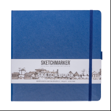 Скетчбук "Sketchmarker", 80 листов, 20x20 см, 140 г/м2, королевский синий 