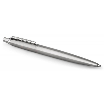 Ручка шариковая автоматическая "Parker Jotter Stainless Steel CT", 0.7 мм, серебристый, стерж. синий - 2