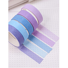 Клейкая лента "Multicolor tone purple-blue", 10х2 мм/м, ассорти