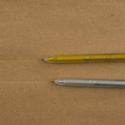 Ручка гелевая "Сонет", 0.5 мм, 2 шт., серебро, золото - 8