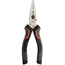 Длинногубцы Deli RS EDL0103, 160 мм, черный, красный