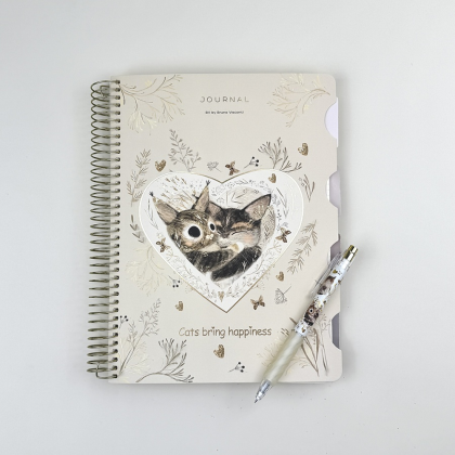 Книга записная  "Love me", В5, 120 листов, клетка, линейка, точка, бежевый - 9