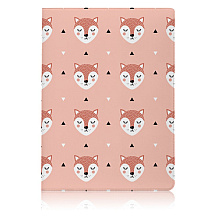 Обложка для паспорта "Sleep Foxes", ПВХ, розовый