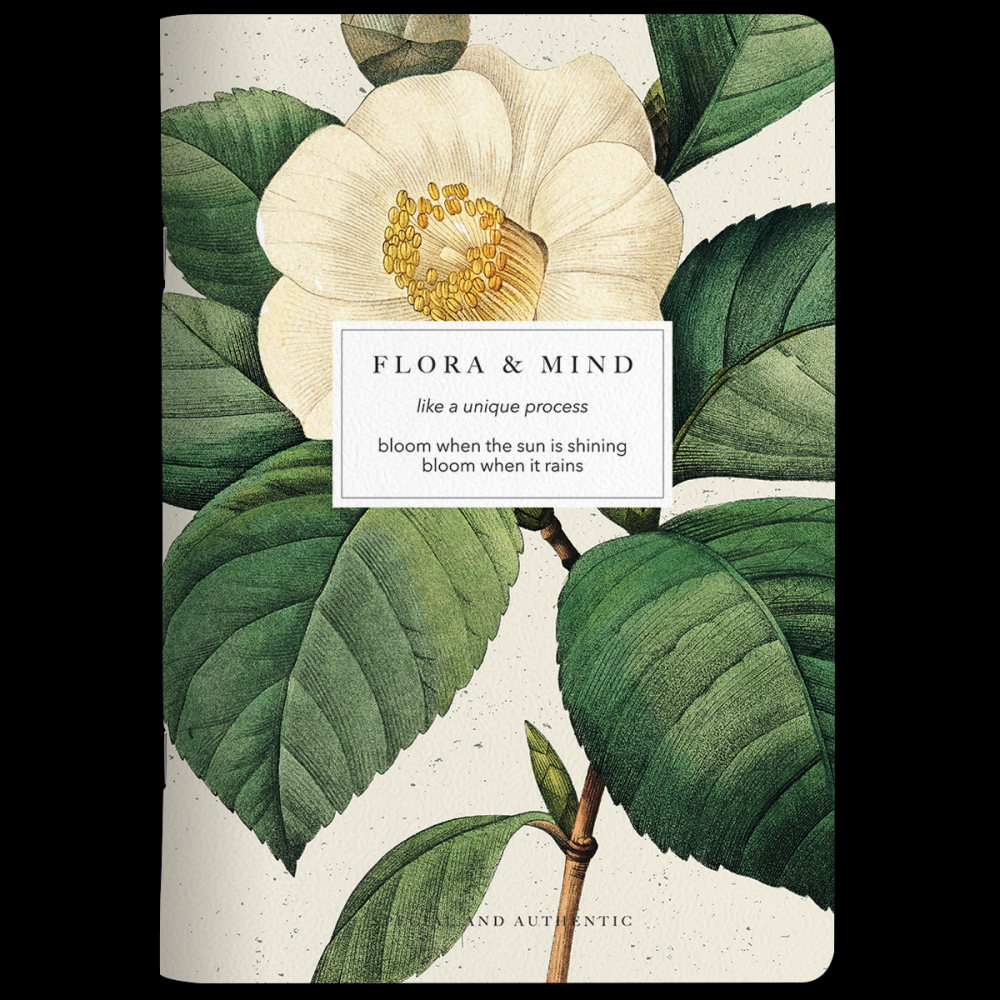 Тетрадь "Flora камелия", А5, 40 листов, клетка, разноцветный