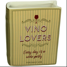 Ваза "Book Vino Lovers", 14.4х5.5х18.2 см, зеленый