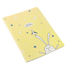 Тетрадь "Bunny желтый", А4, 40 листов, клетка, желтый