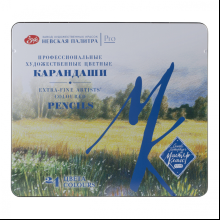 Цветные карандаши "Мастер-Класс", в жестяном пенале, 24 цвета