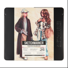 Набор карандашей цветных "Sketchmarker Мода", 24 цвета, в металлической коробке