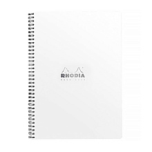 Блокнот "Rhodia", А4+, 160 страниц, клетка, белый