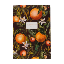 Блокнот "Flora. Paradise. Oranges", A4, 80 листов, клетка, оранжевый, зеленый