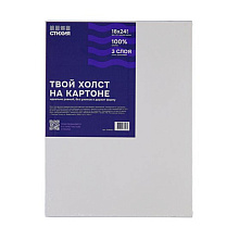 Холст на картоне "Стихия", 18х24 см, 100% хлопок, 280 г/м2, акриловый грунт, мелкое зерно