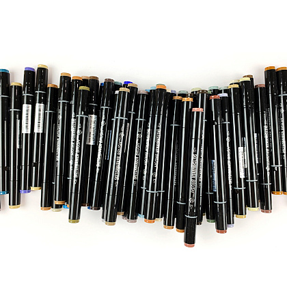 Маркер перманентный двусторонний "Sketchmarker Brush", V124 розовые кружева - 4