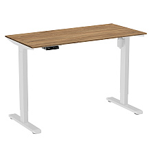Стол с электроприводом WellDesk Light 1300x675х18 белый/дуб канзас коричневый (9116310+9072451)