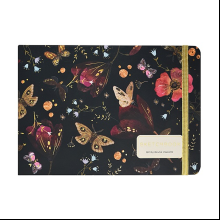 Скетчбук "Fauna. Бабочки. Южная ночь", 14.6х21.3 см, 100 г/м2, 100 листов, черный