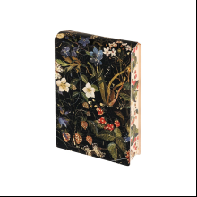 Блокнот "Flora. Лесные ягоды", A6, 250 листов, нелинейный, склейка сверху, черный, зеленый