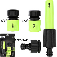 Набор соединителей-коннекторов Deli GS EDL8798, 1/2", 4 шт.