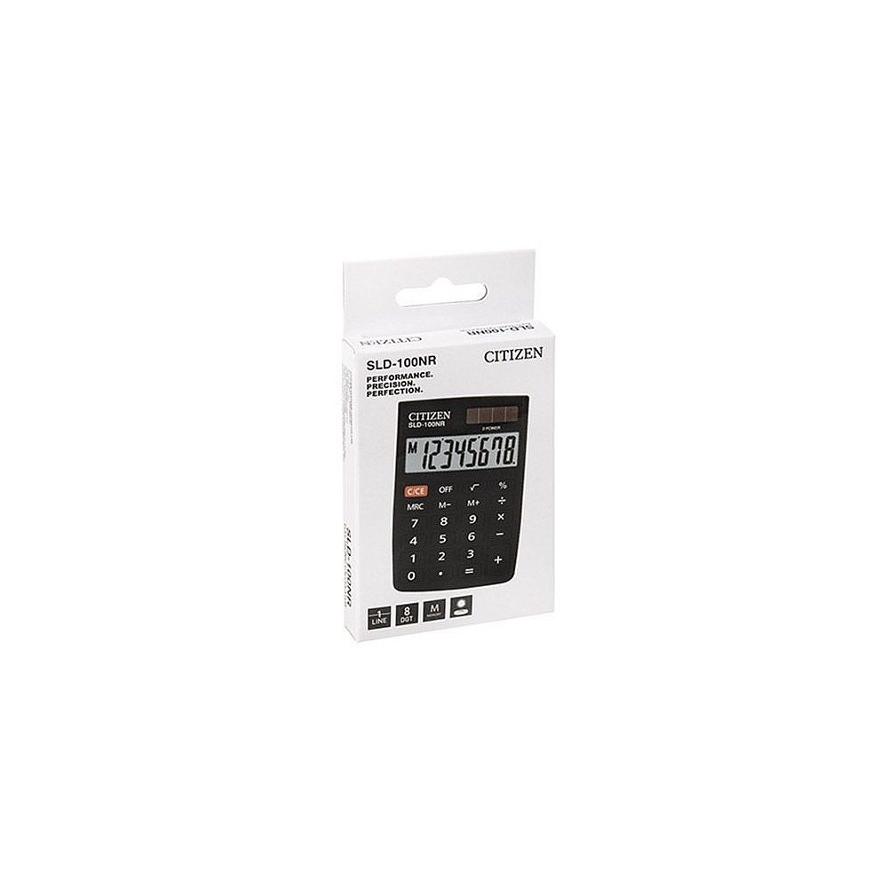 Калькулятор карманный Citizen "SLD-100NR", 8-разрядный, черный - 3