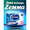 Бумага туалетная Zemma Deluxe, 12 рулонов, 3 слоя, белый - 10