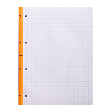 Сменный блок для тетради на кольцах "Rhodia", А4+, 80 листов, клетка, оранжевый