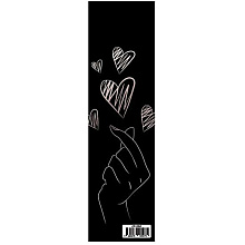 Закладка для книг "Hearts", 180 мм, черный