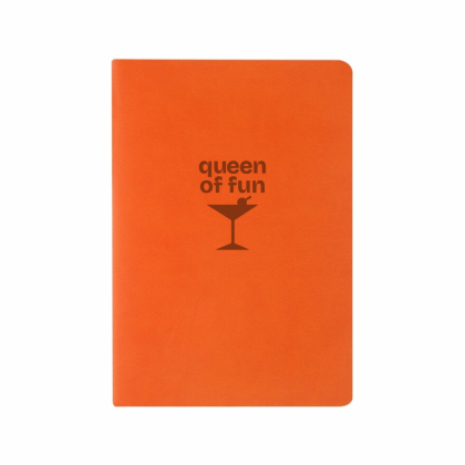 Бизнес тетрадь А5 «Queen of fun» soft touch, оранжевый