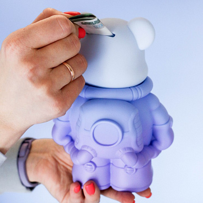 Копилка "Cosmo bear", голубой - 4