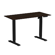 Стол с электроприводом WellDesk Basic 1300x675х18 черный/дуб термо черно-коричневый (9191456+9178193)