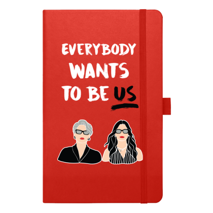 Скетчбук "Everybody wants to be us", 13х21 см, 140 г/м2, 80 листов, красный