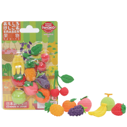 Набор ластиков "IWAKO Fruits", 8 шт, ассорти - 2