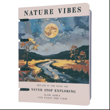 Тетрадь "Jane. Nature Vibes", А5, 120 листов, клетка, на кольцах, бежевый