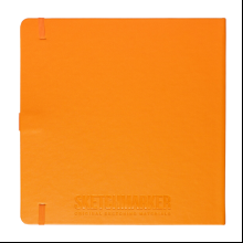 Скетчбук "Sketchmarker", 80 листов, 20x20 см, 140 г/м2, оранжевый неон 