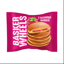 Панкейк "Basker Wheels" с малиновой начинкой, 36 гр 