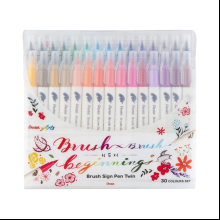 Маркер-кисть "Brush Sign pen twin", 30 шт