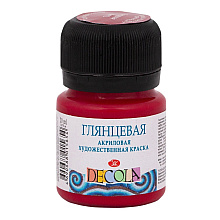 Краска акриловая глянцевая "Декола", 325 бордовая, 20 мл., банка