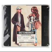 Набор карандашей цветных "Sketchmarker Мода", 24 цвета, в металлической коробке
