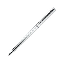 Ручка шариковая автоматическая "Slim Silver", 1.0 мм, серебристый, стерж. синий