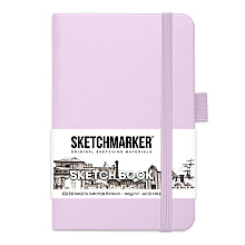 Скетчбук "Sketchmarker", 9x14 см, 140 г/м2, 80 листов, фиолетовый пастельный